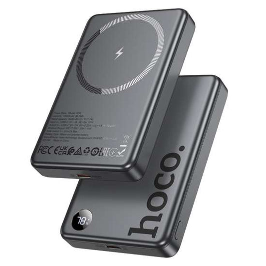 HOCO. POWER BANK MAGNETIC Q34 FAST CHARGE 10000MAH PD TYPE-C 20W - METAL GREY